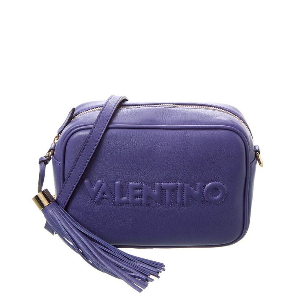 Valentino By Mario Valentino Purple Crossbody Camera Bag with Tassel